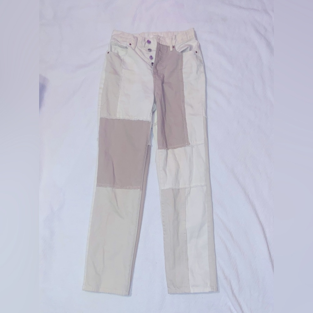 Brown and Cream Jeans - Picture 2 of 4